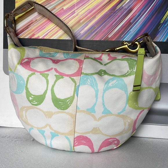 Coach Multicolor C Signature Shoulder Handbag - Picture 4 of 16